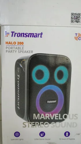Caixa de Som Portátil Tronsmart Halo 200 - Som Stereo 120W