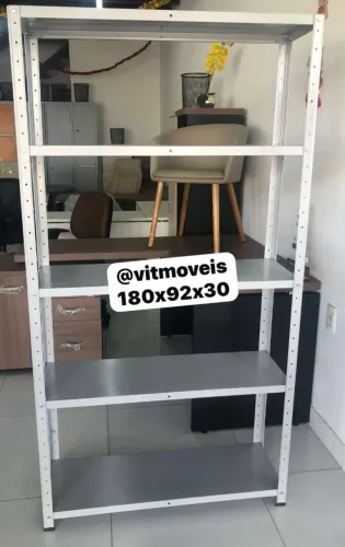 Estante aço com 5 prateleiras 180x92x30