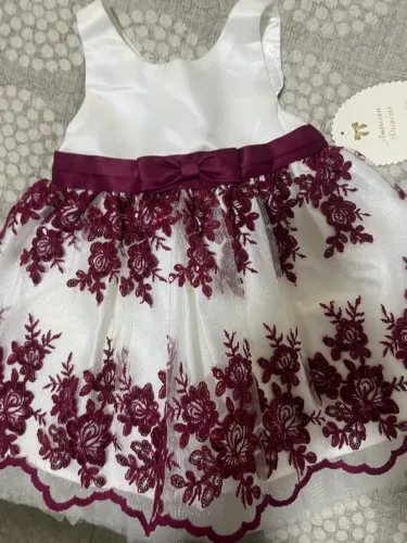 Vestido Infantil American Princess Floral Bordado