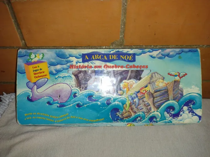 Livro Quebra Cabeça em Blocos A Arca de Noé Edição 1999