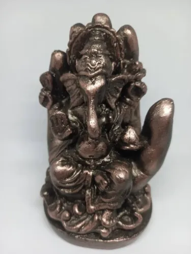 Imagem de Ganesha em Gesso - Pintada à Mão