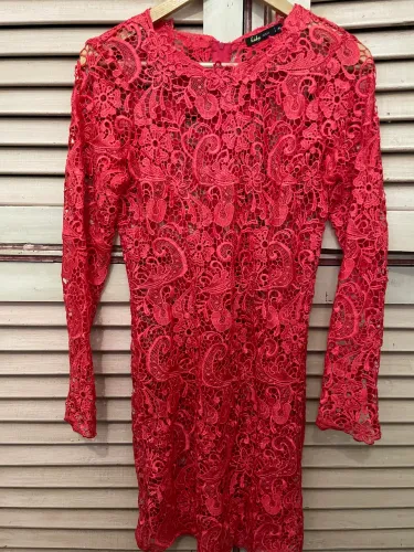 vestido renda guipir fabulous agilita tamanho 40 super novo