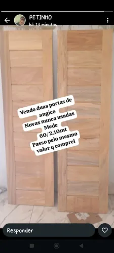 Porta angico 0,60cm x 2,10m