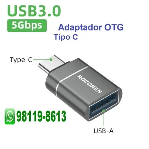 Adaptador conector usb OTG Tipo C