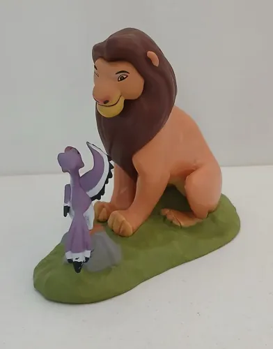 BONECO ACTION FIGURE MINIATURA MUFASA E ZAZU DISNEY REI LEÃO