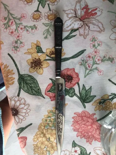 Faca punhal em prata antiga