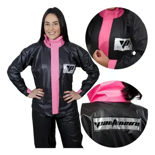 Capa De Chuva Pantaneiro Pvc Feminina Impermeável Motogirl