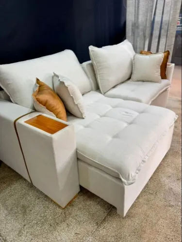 Sofá Cama 2,38m em Linho DIVIDIMOS EM ATE 10 X SEM JUROS