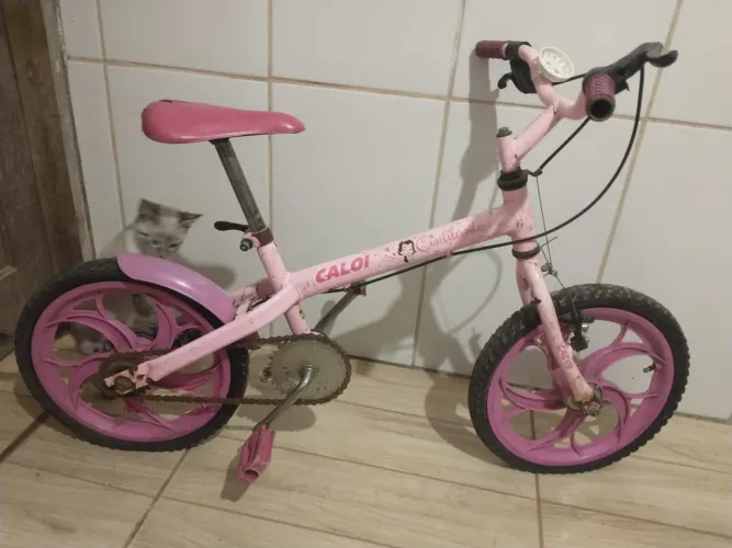 Bicicleta Caloi Cintilante Aro 16 Rosa Infantil.