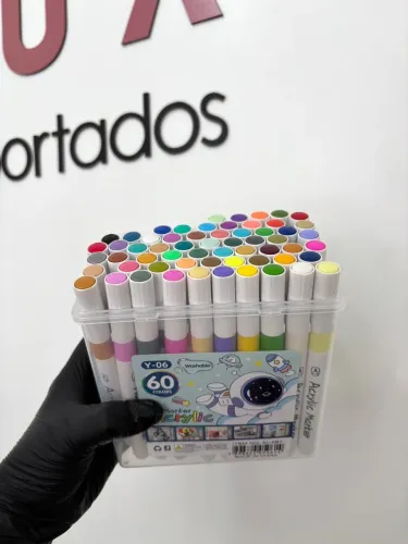 Canetinhas 60 cores para colorir Bobbie goods