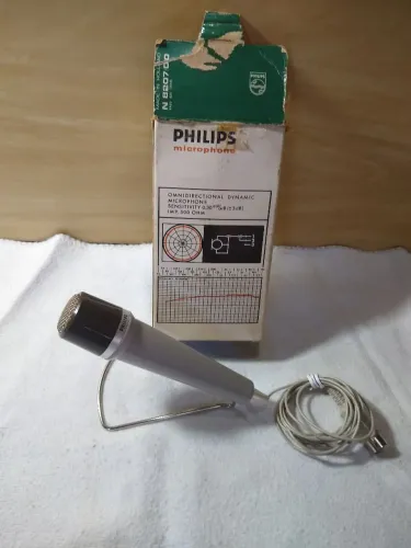 Microfone antigo Phillips, perfeito estado