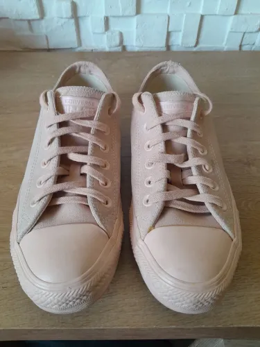 Converse All Star Rosa couro - Tamanho 37