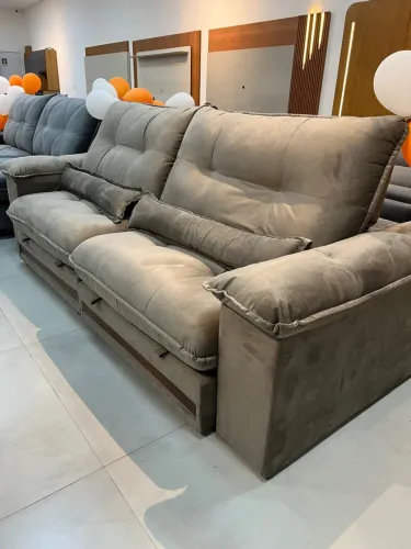Sofá Retrátil Gigante Pillow Alto Molas Pocket ULTIMA PEÇA