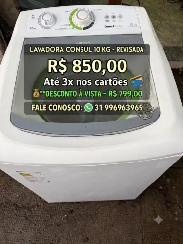 Máquina de lavar consul 10 quilos