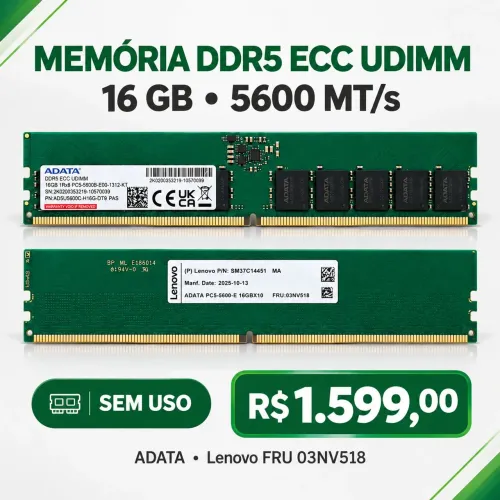 RARIDADE !! Memória ECC UDIMM