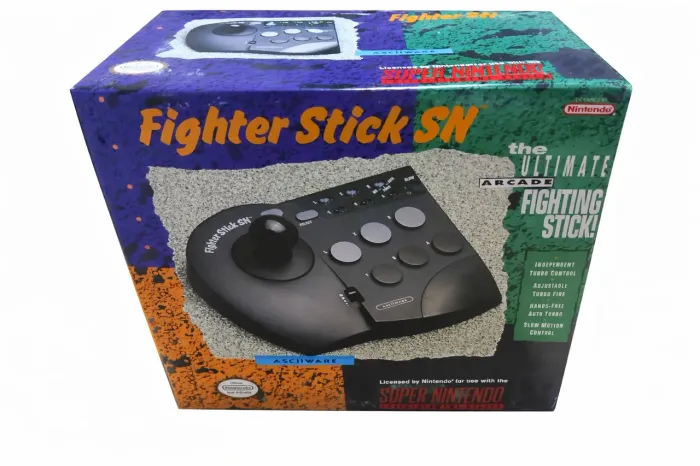 Controle arcade fighter stick ascii na caixa