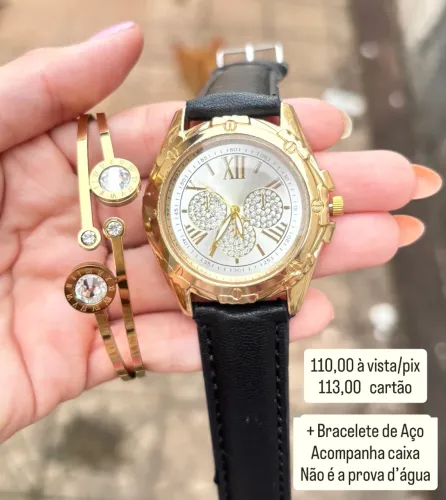 Relógio Feminino + Bracelete