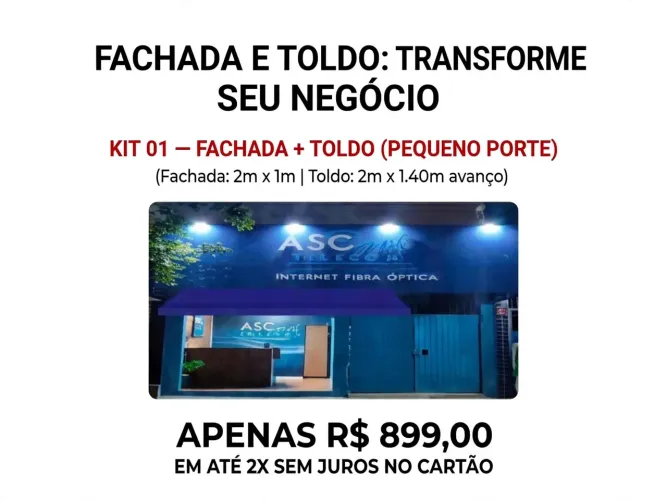 Toldo e fachada