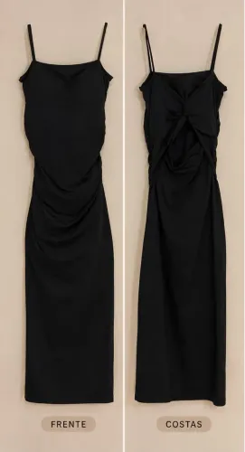 Vestido longo preto M