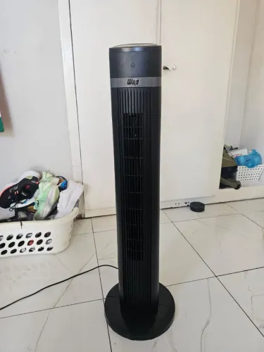 Ventilador Torre Air Silence Wap Silencioso Oscilante Com Controle Remoto 4 Velocidades