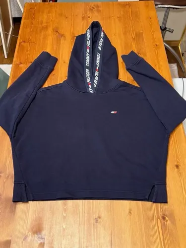 moletom tommy hilfiger original 100% com nf de compra do japão capuz logo tape navy 