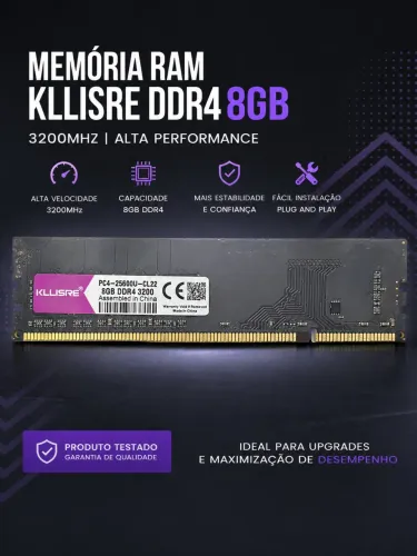 Memória RAM DDR4 8GB 3200MHz PC4-25600 Desktop