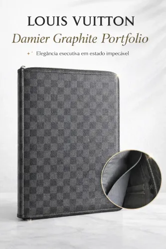Louis Vuitton Damier Graphite Pasta Executiva Original - Estado Impecável