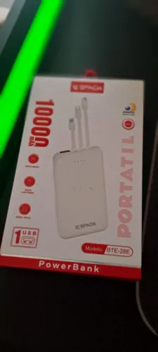 Carregador PowerBank 10000 mAh Espada branco