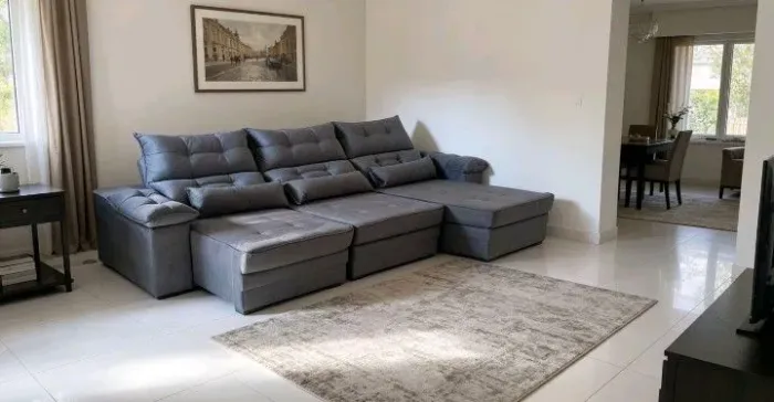 Sofá retrátil e reclinável 3 módulos, Moderno e sofisticado.