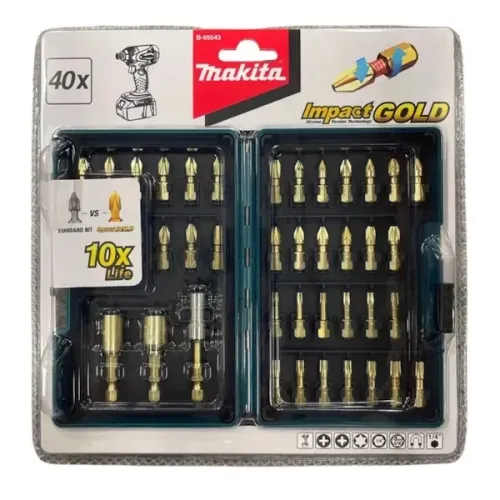 Kit Bits de Torção Makita c/40 Peças B-69543 Original