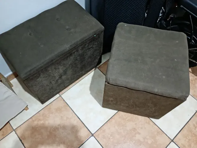 2 puffs castanhos