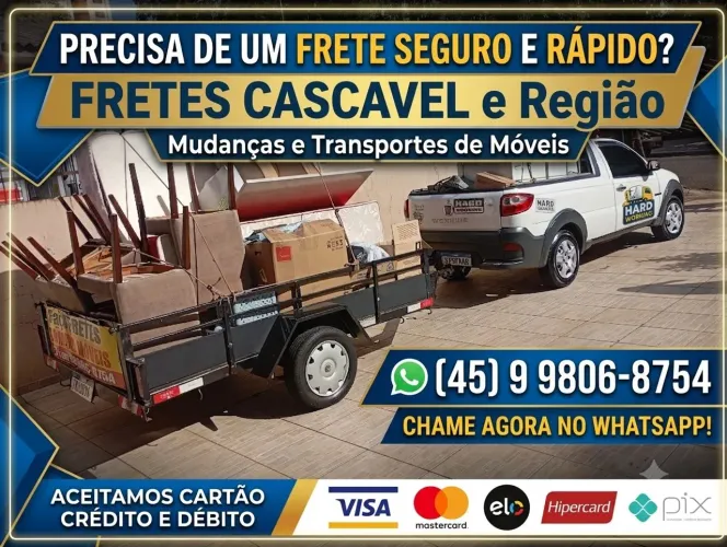 Fretes cascavel e região, utilitário + carretinha