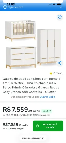 Jogo de quarto infantil 