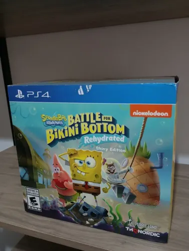 SpongeBob Shiny Edition PS4 Edição de Colecionador (Itens Lacrados)