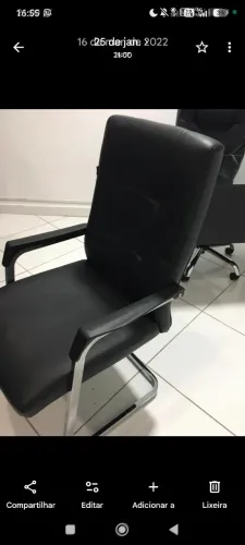 Cadeira fixa escritório 2 UNIDADES