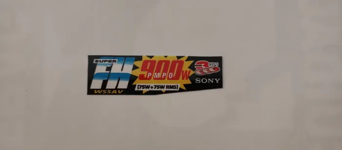 Adesivo para som mini system Sony fh w55AV