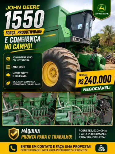 Colheitadeira JOHN DEERE 1550  ano 2004