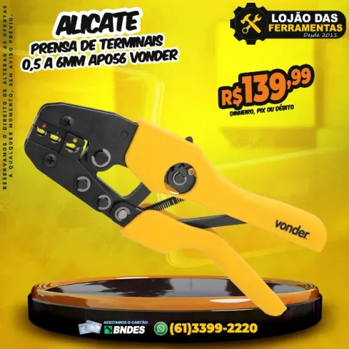 Alicate Prensa de Terminais 0,5 a 6mm AP056 Vonder