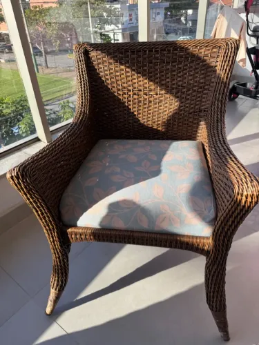 Poltrona de Junco (Fibra Natural) para Sala ou Varanda Coberta