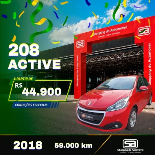 Peugeot 208 Active 1.2 Flex 12V 5P Mec. 2018