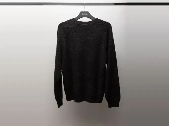 Sweater Supreme Preto Lã Logo Pequeno Masculino G (L) Original