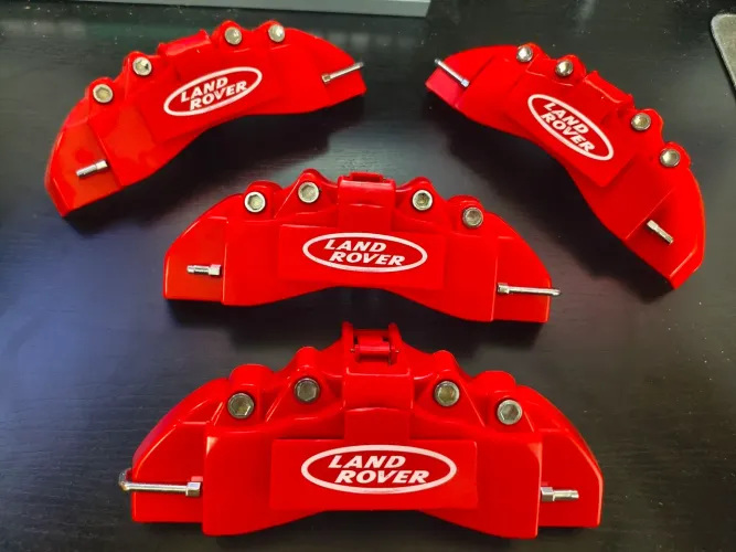 kit de capas para pinça de freio esportivas com o logo da Land Rover