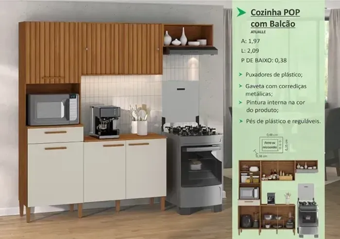 COZINHA POP COM BALCÃO
