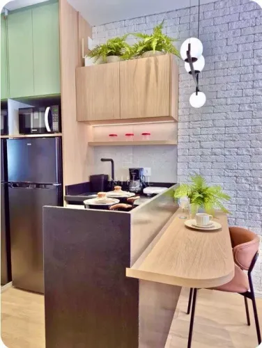 Apartamento 1 quarto mobiliado para alugar no Cena Living, Centro, a passos da UFPR