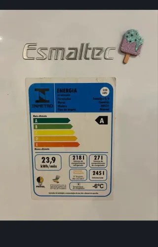 Geladeira esmaltec - frete incluso