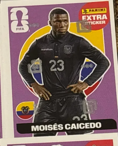 Extra Sticker Panini - Legend Moises Caicedo lilás