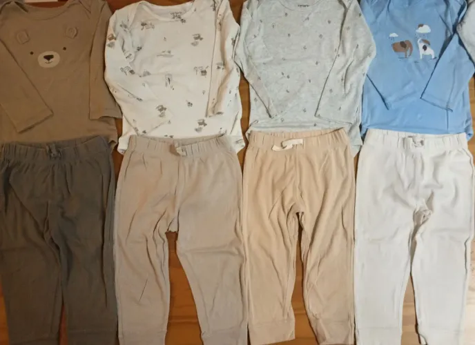 Kit 4 body + 4 calças Carters 24m