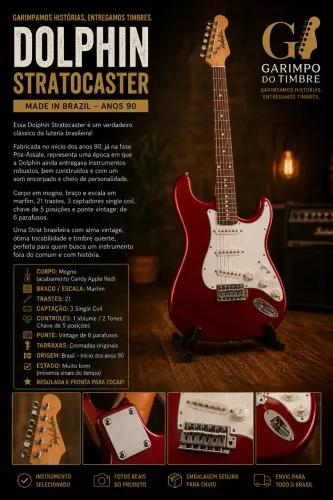 Guitarra Dolphin Strato - Pós Assale 90