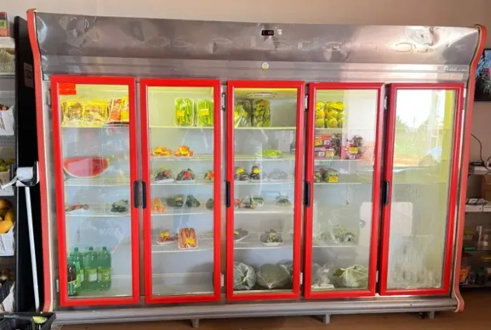 refrigerador expositor vertical comercial de 5 portas de vidro