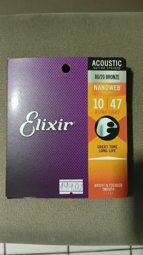 Cordas Elixir para violão. (ORIGINAIS) tensão 0.10
